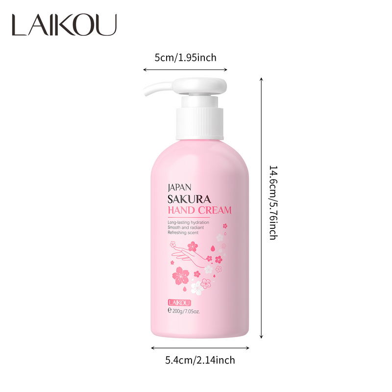 Cremă de mâini Laico Sakura 200g, hidratantă, pentru îngrijirea pielii mâinilor, livrare într-o singură bucată_voghion.com