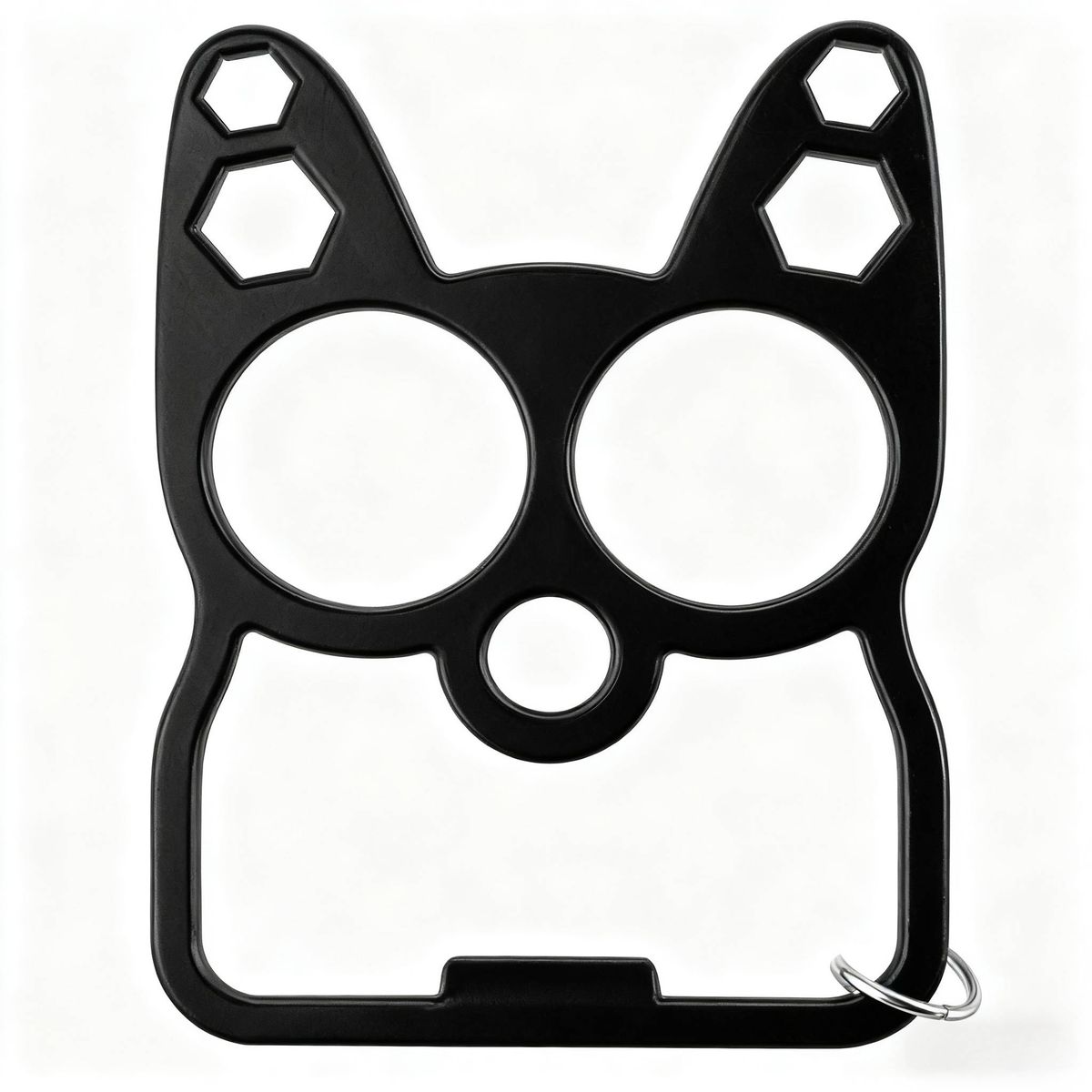 Schlagring aus Zinklegierung, Zweifinger-Schlagring, 2,6 x 2 x 0,15 Zoll, geeignet für Selbstverteidigung und professionelles Kämpfen_voghion.com