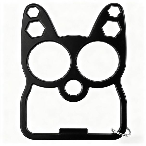 Schlagring aus Zinklegierung, Zweifinger-Schlagring, 2,6 x 2 x 0,15 Zoll, geeignet für Selbstverteidigung und professionelles Kämpfen_voghion.com