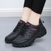 Huaqiang Warrior Black Leather Waterproof Leisure Women's Shoes_voghion.com