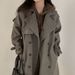 Chic Korean Winter Coat – French-Inspired Long Wool Blend Trench With Double-Breasted Belt, Oversized Lapel & Thick Warm Fabric_voghion.com