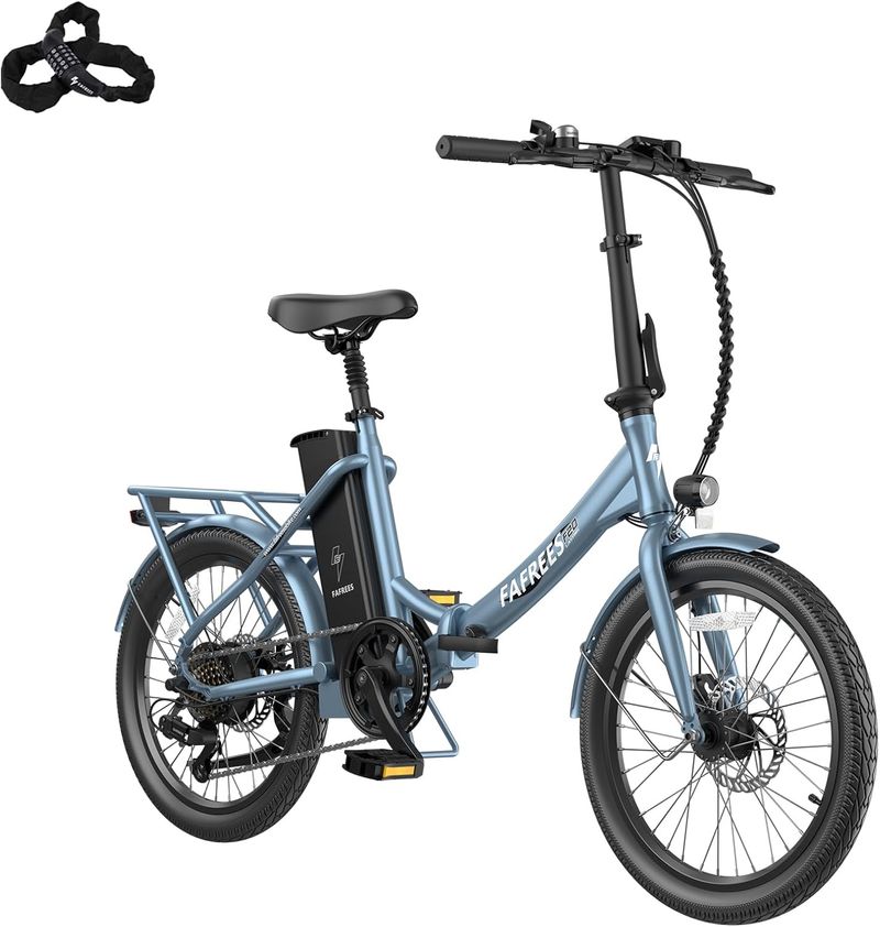 Fafrees F20 Lasting [Oficial] Bicicleta eléctrica plegable de 20 pulgadas con batería de 36 V y 18,2 A, para hombre, 250 W, para mujer, 25 km/h, E Mountain_voghion.com