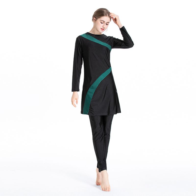 Set de costume de baie musulmane conservatoare pentru femei, format din trei piese, sport_voghion.com