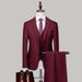 CT Men's Business Casual Wedding Solid Color Slim Fit Two-Button Professional Formal Small Suit Three-Piece Set_voghion.com