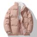 Wendbare Pufferjacke mit Fleecefutter – Unisex-Mantel mit Stehkragen (Schwarz/Matcha/Khaki/Pink/Lila, XS-4XL)_voghion.com