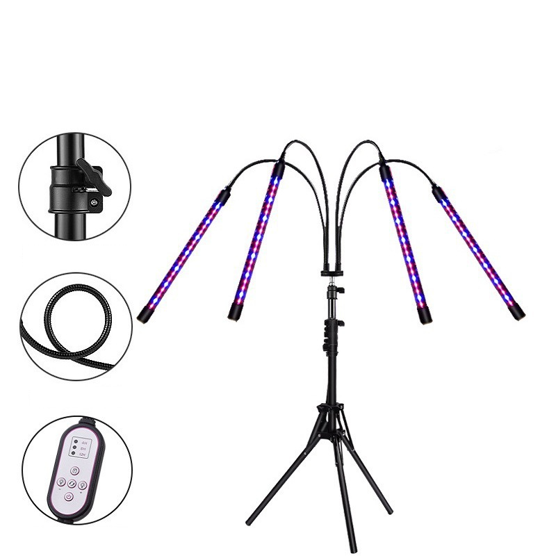 LED Pflanzenwachstumslampe Anti-Falthalterung Pflanze Vollspektrum Timing Fernbedienung Landschaftsbau Sämling Fülllicht%_voghion.com