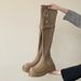 Two-Way Fold Thick-Soled Long For Women 2024 Winter New Chunky Heel Over-the-Knee Riding Boots Spring Autumn Style_voghion.com