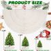 Red Knitted Apron Christmas Tree Skirt Decoration Ornament_voghion.com