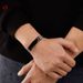 Braccialetto di personalità da uomo in acciaio inossidabile, alla moda, con cintura in maglia, può essere inciso, gioiello in acciaio al titanio_voghion.com