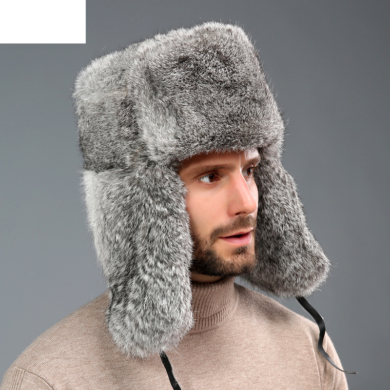 Trapperhüte Lei Feng Hut Herren Wintermütze mittleren Alters und ältere Pelzmütze warm Outdoor dicken Ohrenschutz_voghion.com
