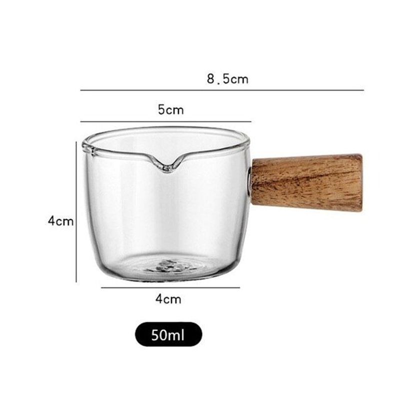 50/100ml Mini Glass Coffee Espresso Pitcher Milk Creamer Jug with Handle Multi-functional Vinegar Sauce Seasoning Dish Cup Kitch_voghion.com