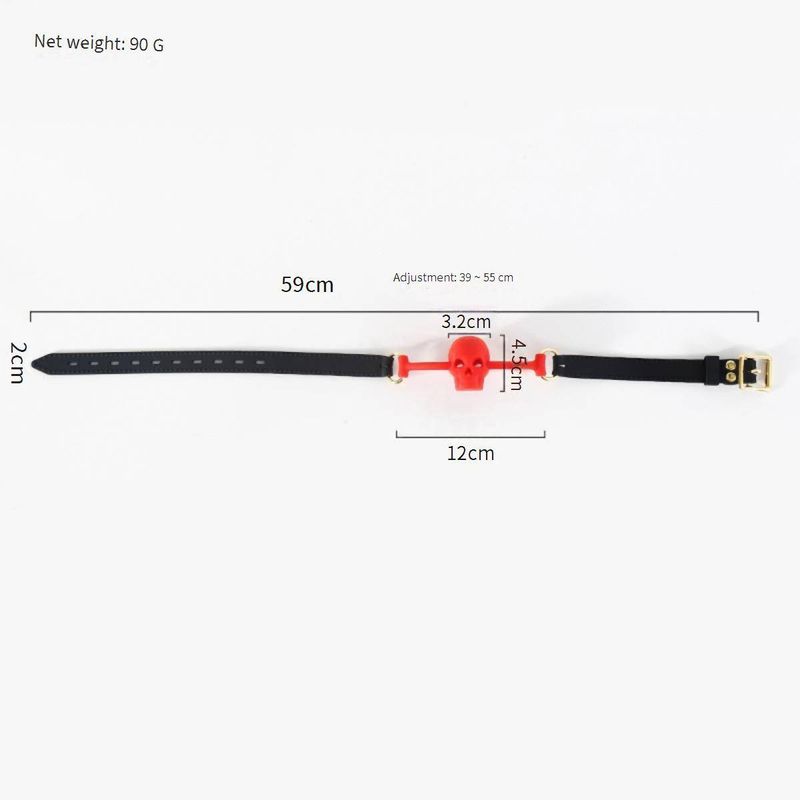 Productos sexuales SM Skull Head SM Bondage Toy Tapón bucal abridor Mujer Silicona sexy Boca Bola Juguete adulto_voghion.com