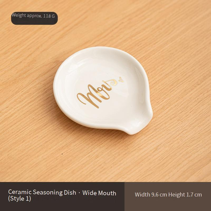 Creative Ceramic Spoon Rest - Thickened Non-Slip Design For Restaurants & Home Use, Decorative Soup Spoon Holder With Unique Patterns_voghion.com