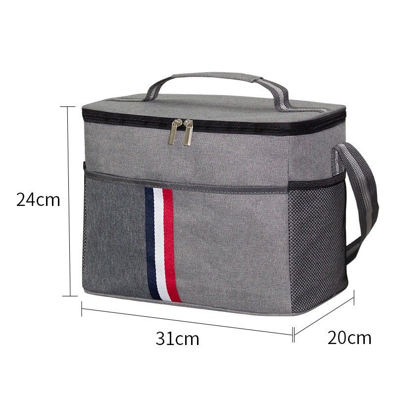 Insulated Picnic Lunch Bag - Leakproof Oxford Fabric With Adjustable Strap 3-5 Hours Thermal Retention_voghion.com