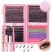 Eyelashes Set Eyelash Book DIY Single Cluster Color False Eyelashes 800 Clusters DD Curling Mixed Pack Eyelash Book Tool Set_voghion.com
