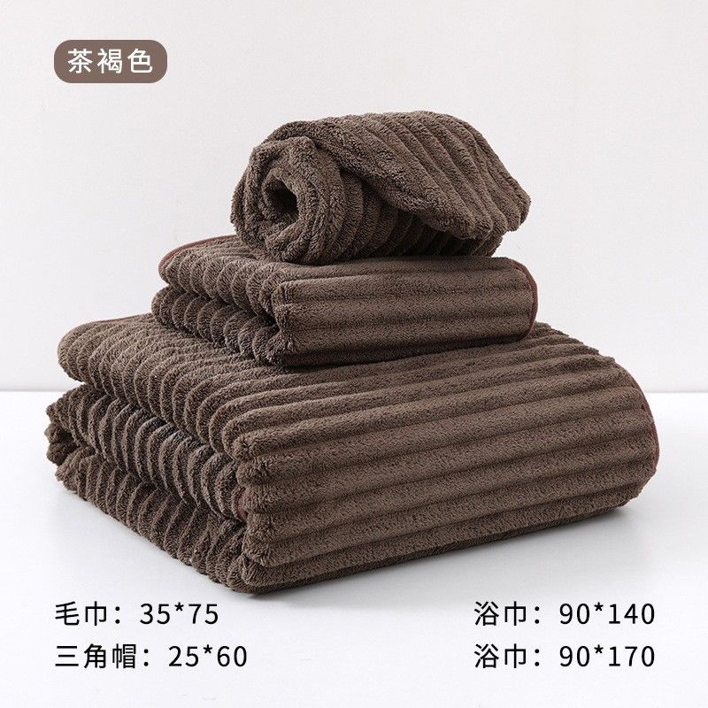 Toalha de banho com padrão de ondas de microfibra absorve água e seca rapidamente. A toalha de praia Candy Velvet lava o rosto dos homens._voghion.com