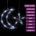 Star and Moon Fairy Lights Remote Control 138 LED Cold White_voghion.com