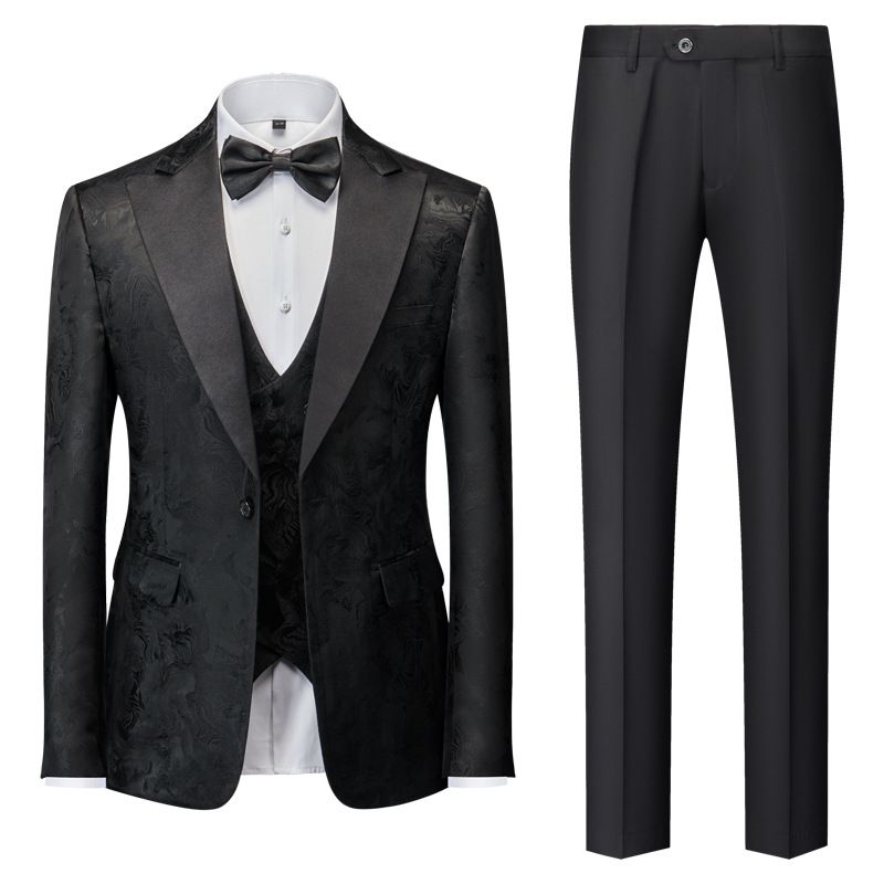 Herrenbekleidung neue Anzüge für Herren Hochzeitsanzug für den Bräutigam dreiteiliger Anzug_voghion.com