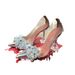 Scarpe col tacco alto da donna, in cristallo, con tacco a spillo, con strass, alla moda e squisite._voghion.com