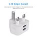 USB-Netzadapter, 3-polig, 1/2 USB-Anschlüsse, UK-Ladegerät für Handys und Tablets, NEU_voghion.com