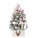 Christmas Handmade Flocked Mini Tree DIY Kit - Festive Holiday Decor For Tabletop Home & Office (45cm/60cm Pink/Red/Gold/White)_voghion.com