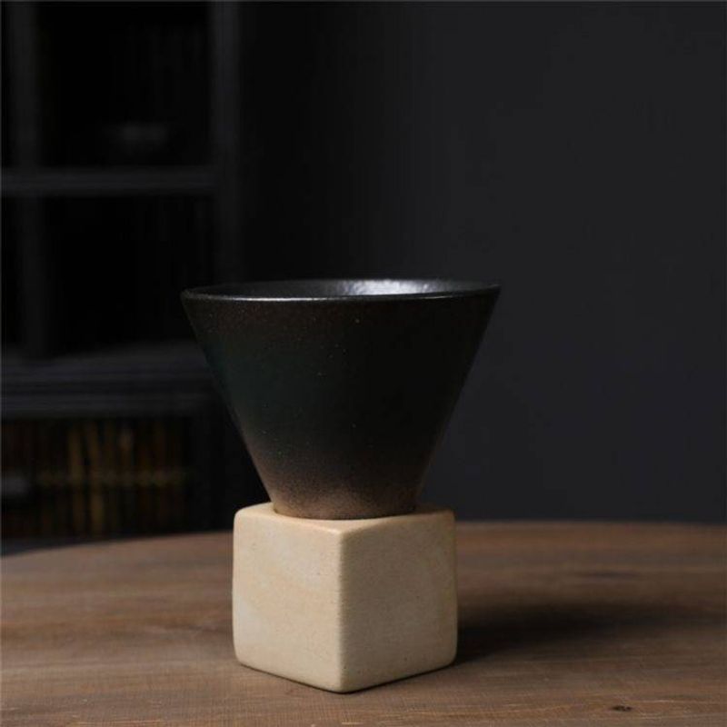 Mok van aardewerk, creatieve keramische retro koffiekopje_voghion.com