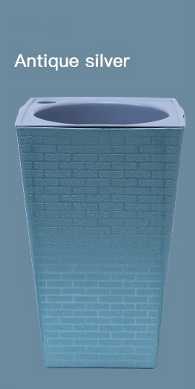 Garden Supplies Olinze Plastic Lazy Bonsai Flower Pot Brick Pattern Square High Style Multi Color Self Priming Basin_voghion.com