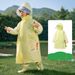 Impermeabile per bambini con spazio per zaino - Poncho impermeabile con cappuccio per bambini e bambine, leggero e traspirante per la scuola e i giochi all'aperto_voghion.com