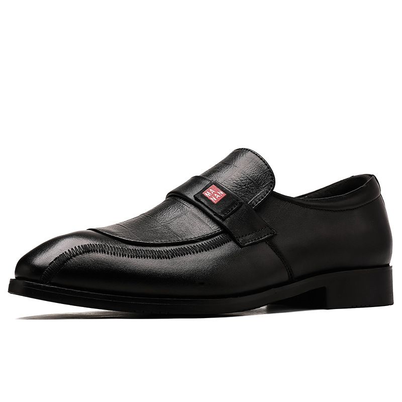 Herren-Schuhe aus Leder mit spitzer Zehenpartie, Freizeitschuhe für Herren_voghion.com