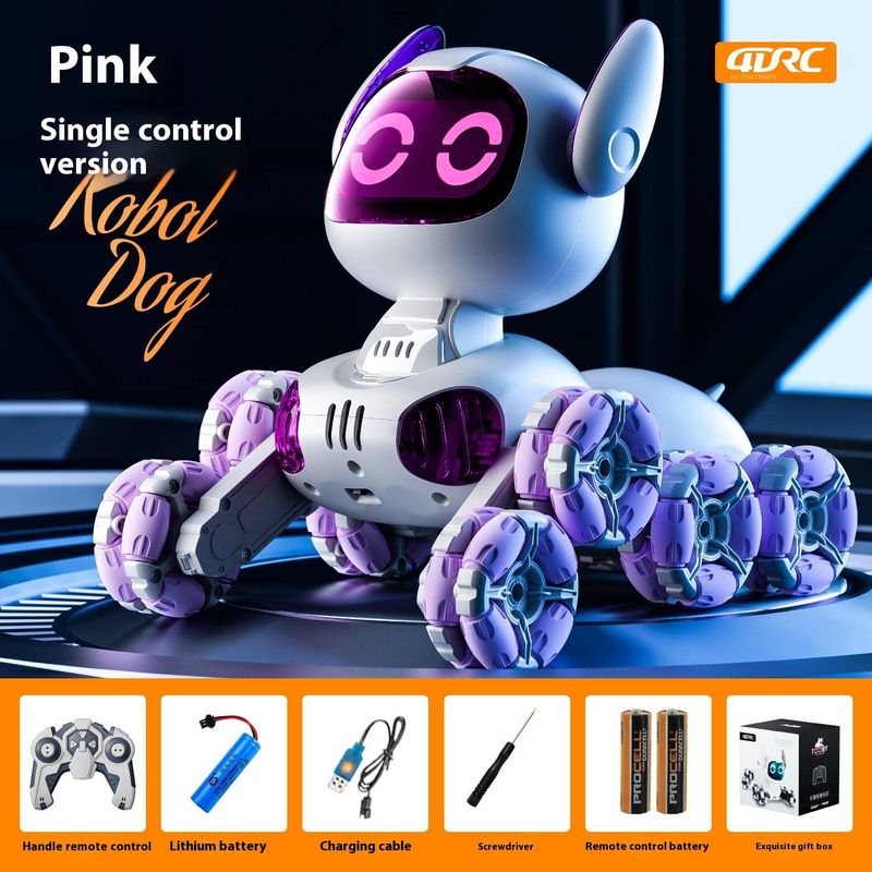 Sekiz Tekerlekli Akrobasi Mekanik Köpek Uzaktan Kumandalı Oyuncak Hareket Algılama Tırmanma Deformasyon Elektrikli Çocuklar İçin Akıllı Robot Köpek_voghion.com