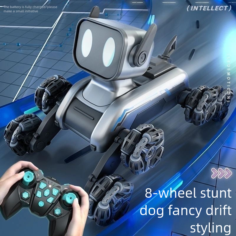 Children's Remote Control Stunt Car, Intelligent Robotic Dog, Somersaulting And Drifting Off-road Racing Car_voghion.com