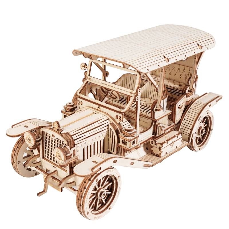 3D Puzzle Toy Diy Wooden Vintage Car Assemble Model For Kids Adults Christmas Birthday Gifts For_voghion.com