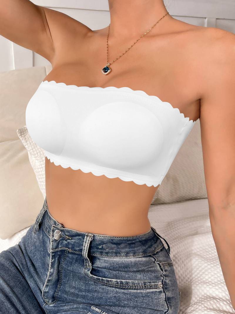 Women's Intimates Popular Summer Seamless Wave Pattern Tube Top Bra_voghion.com