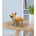 Realistische Corgi-Welpenfigur, niedliche Hunde-Gedenkskulptur, Balkon, Garten, Schreibtischdekoration, Kunstharz, Handwerk_voghion.com