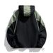 Men's Casual Loose Fit Work Jacket - Plus Size Hooded Windbreaker For Spring & Autumn (Black, Khaki, Army Green)_voghion.com