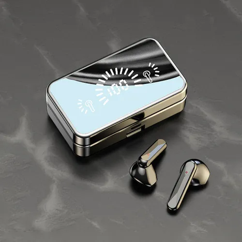Mirror Digital Display Wireless Bluetooth Headset 5.1 Touch TWS Business Sports Auriculares_voghion.com