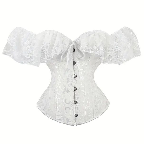 Women's Intimates Fishbone Corset Lace One Shoulder Palace Retro Body Shaping Top Tight Abdomen Bone Clothes_voghion.com