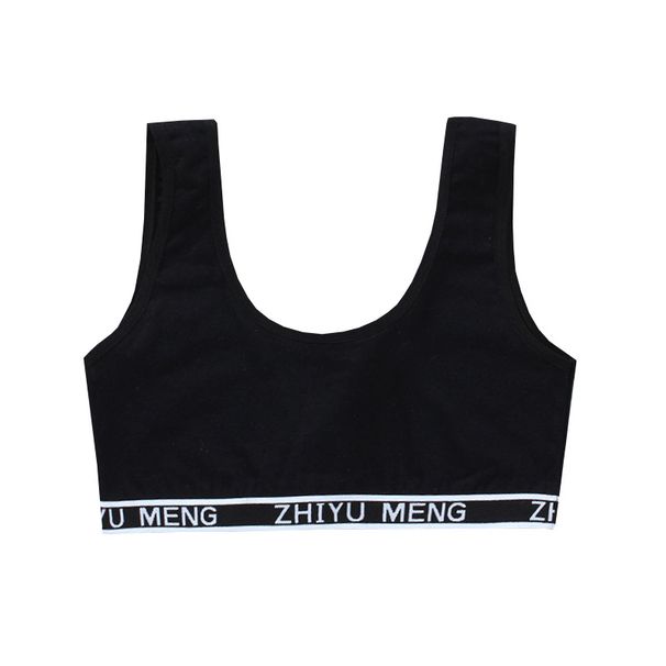 Mädchen Tube Top Halbkörper Einfarbig Basis Unterwäsche Kleine Weste Baumwolle Umwickelt BH BH Entwicklungsphase Student Doppelschicht Sommer_voghion.com