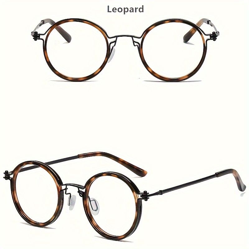 Steampunk-Modebrille im Retro-Stil mit rundem Metallrahmen, klare Computerbrille für Damen und Herren_voghion.com