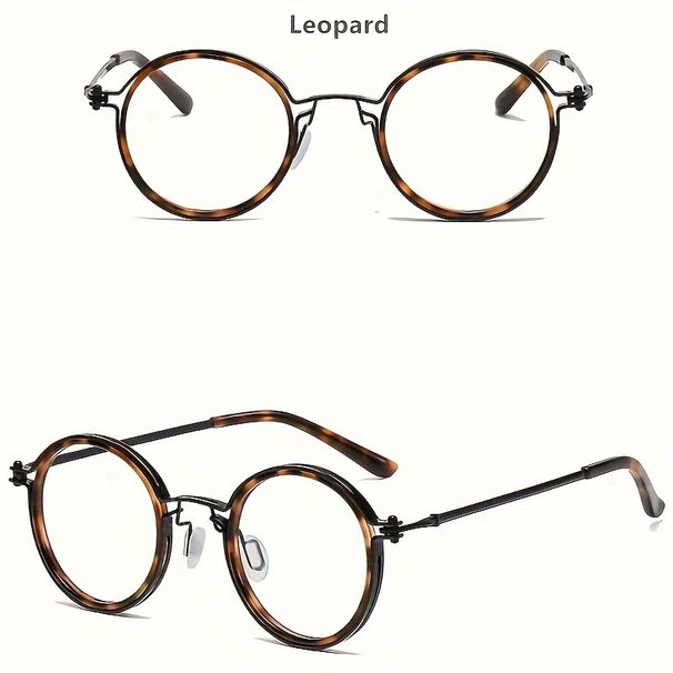 Steampunk-Modebrille im Retro-Stil mit rundem Metallrahmen, klare Computerbrille für Damen und Herren_voghion.com
