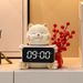 Lucky Cat Bluetooth Alarm Clock With Electronic Display_voghion.com