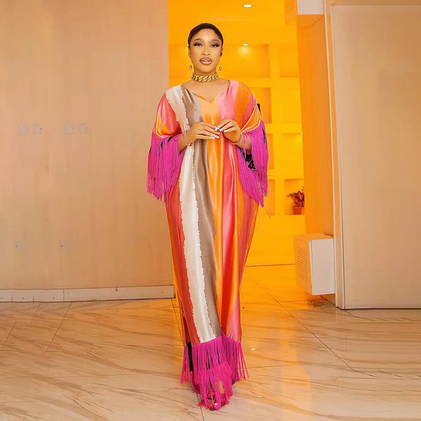 Women's Clothing Artificial Silk With Tassels Fashion Digital Printing Source Ready Stock_voghion.com