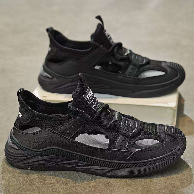 Herrensandalen 2025 Sommer Geschlossene Zehenpartie Rutschfest Tragbar Lässig Sport Papa Clogs Tragen Leicht Bequem Mode Vielseitig_voghion.com