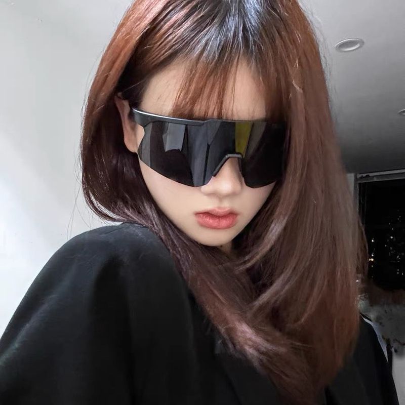 Cyberpunk Large Frame Outdoor Sports Sunglass For Men And Women Skiing Mountaineering Windproof Sunshade Cycling_voghion.com
