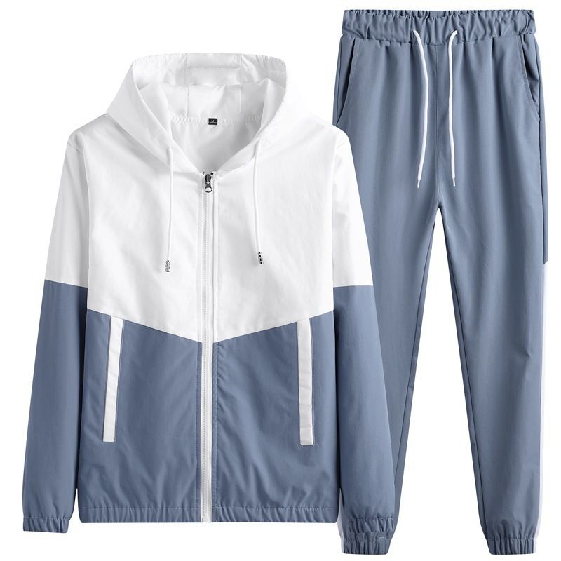 New Japanese and sportswear set, men's autumn casual wear, Korean version leggings, hooded jacket_voghion.com