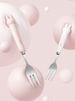 Kids Fun Bear/Rabbit Cutlery - 304 Steel Gift Set_voghion.com