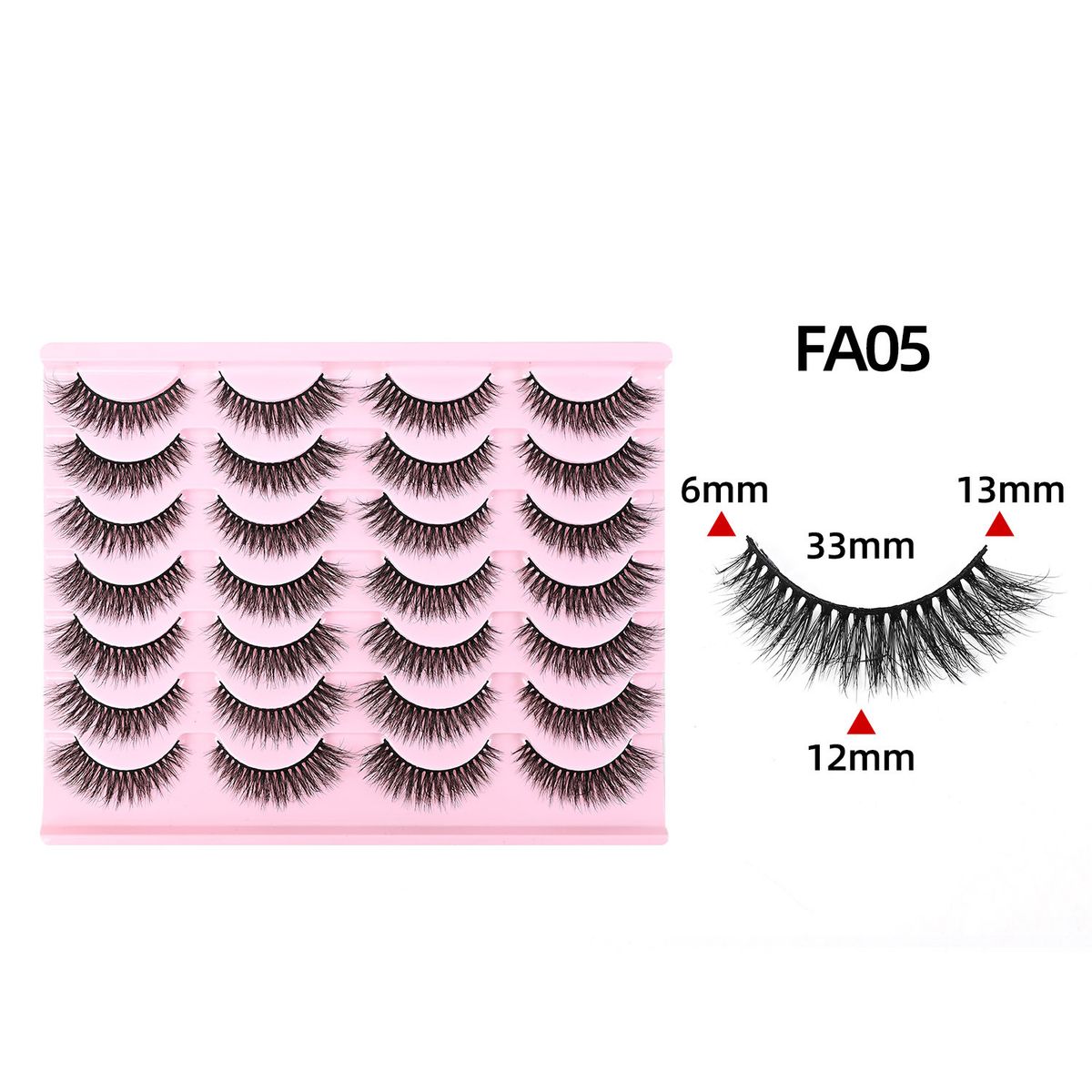 Kirpik Seti Üç Boyutlu Yarım Yıl Sahte Kirpikler Dağınık Makyaj Kalın Doğal Kıvrımlı Üç Boyutlu Kirpikler 14 Çift_voghion.com