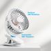2X Portable 3Speeds USB Rechargeable Mini Cooling Fan Clip On Desk Baby Stroller_voghion.com