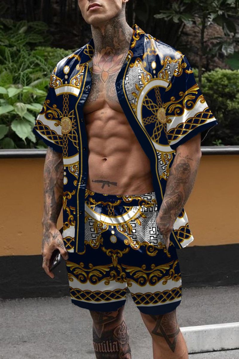 Herrenbekleidung Sommer Außenhandel neuer Stil Hip-Hop Hong Kong Modemarke Kurzarmhemd 3D-gedruckter hawaiianischer Freizeitanzug Strickjacke_voghion.com