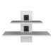 Unità Havre Floating DualShelf con mensola di gestione dei ripiani a parete, cavo bianco_voghion.com
